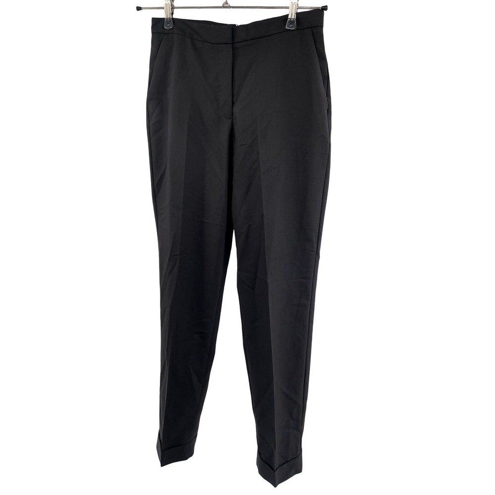 Mango Women's Trousers Slim Fit Black Polyester Blend Size 4